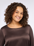 Two-material long-sleeved T-shirt image number 2