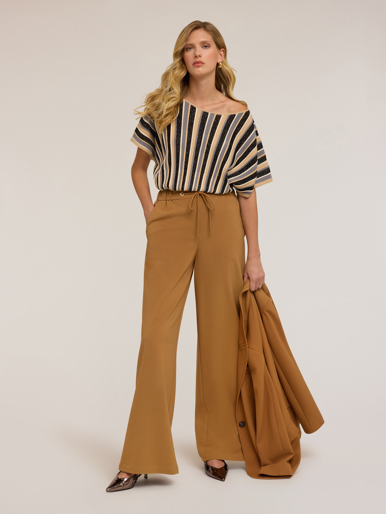 Kimono-Pullover aus Lurex image number 2