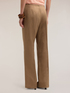 Pantalon large à plis en lin de viscose image number 1