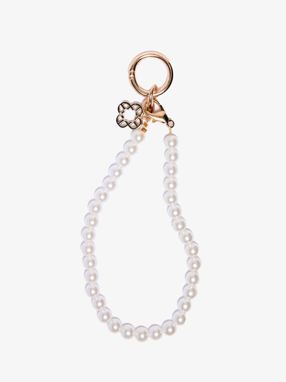 Portachiavi con perle e mini Monogram