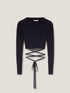 Short sweater with waist ties image number 3