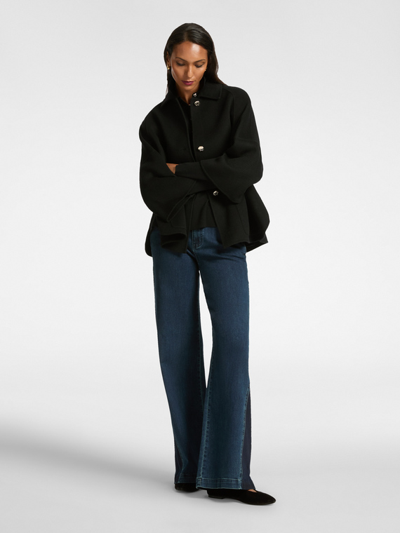 Flare jeans with side inserts