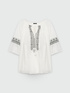 Bluse mit ethnischer Stickerei image number 5
