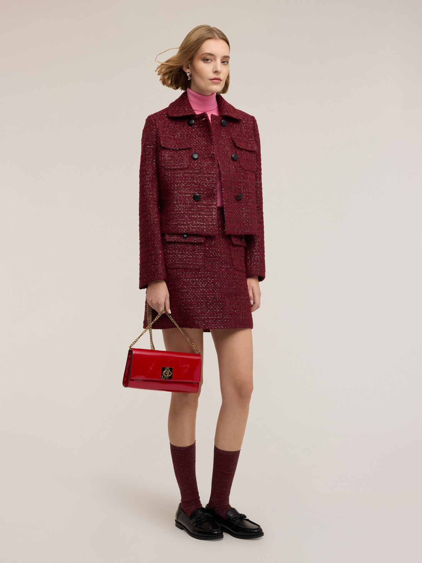 Zweireihige Jacke aus Boucl&eacute; image number 0