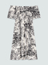 Off-Shoulder-Kleid mit exotischem Print image number 4