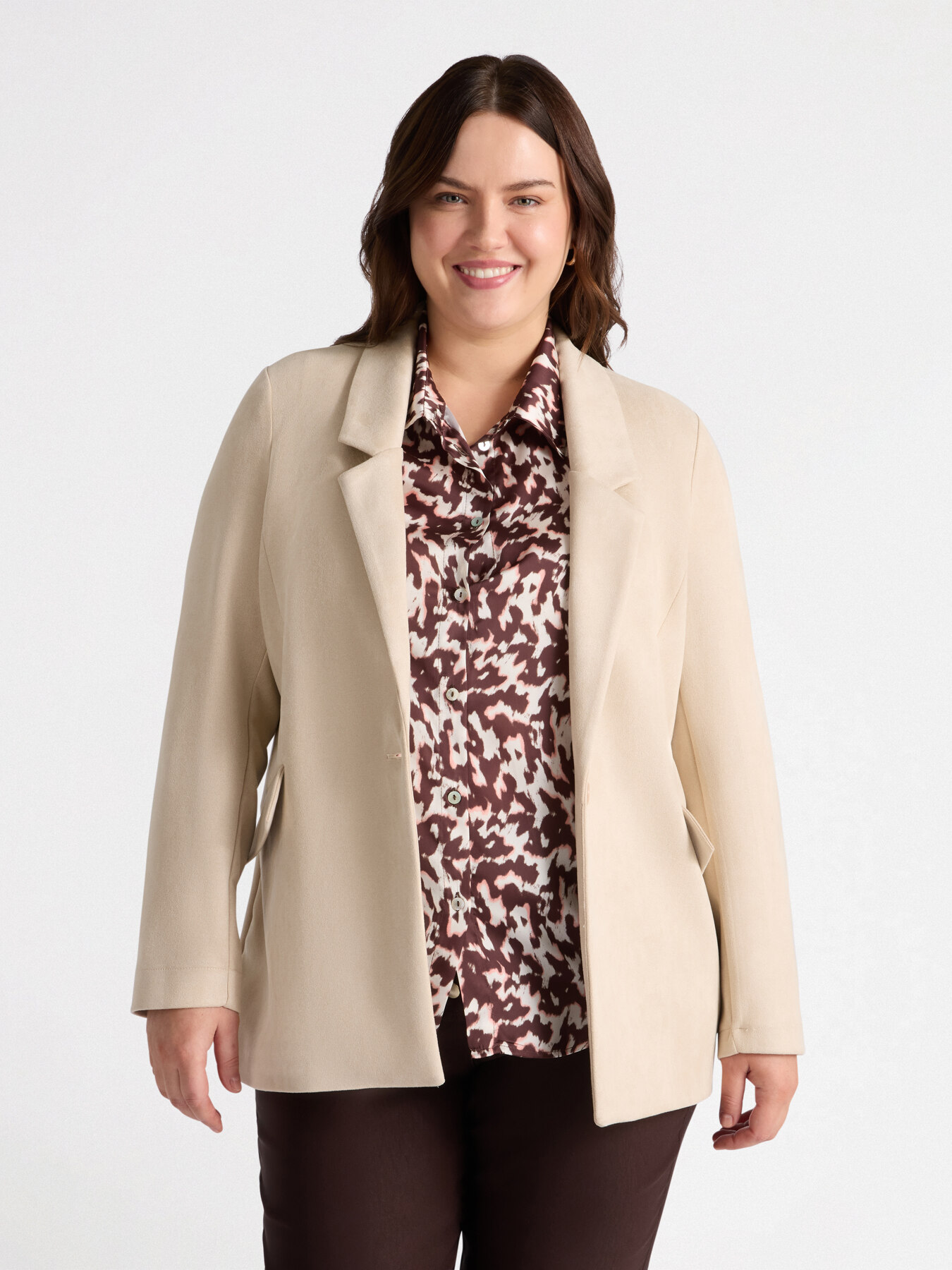 Blazer in used effect fabric image number 0