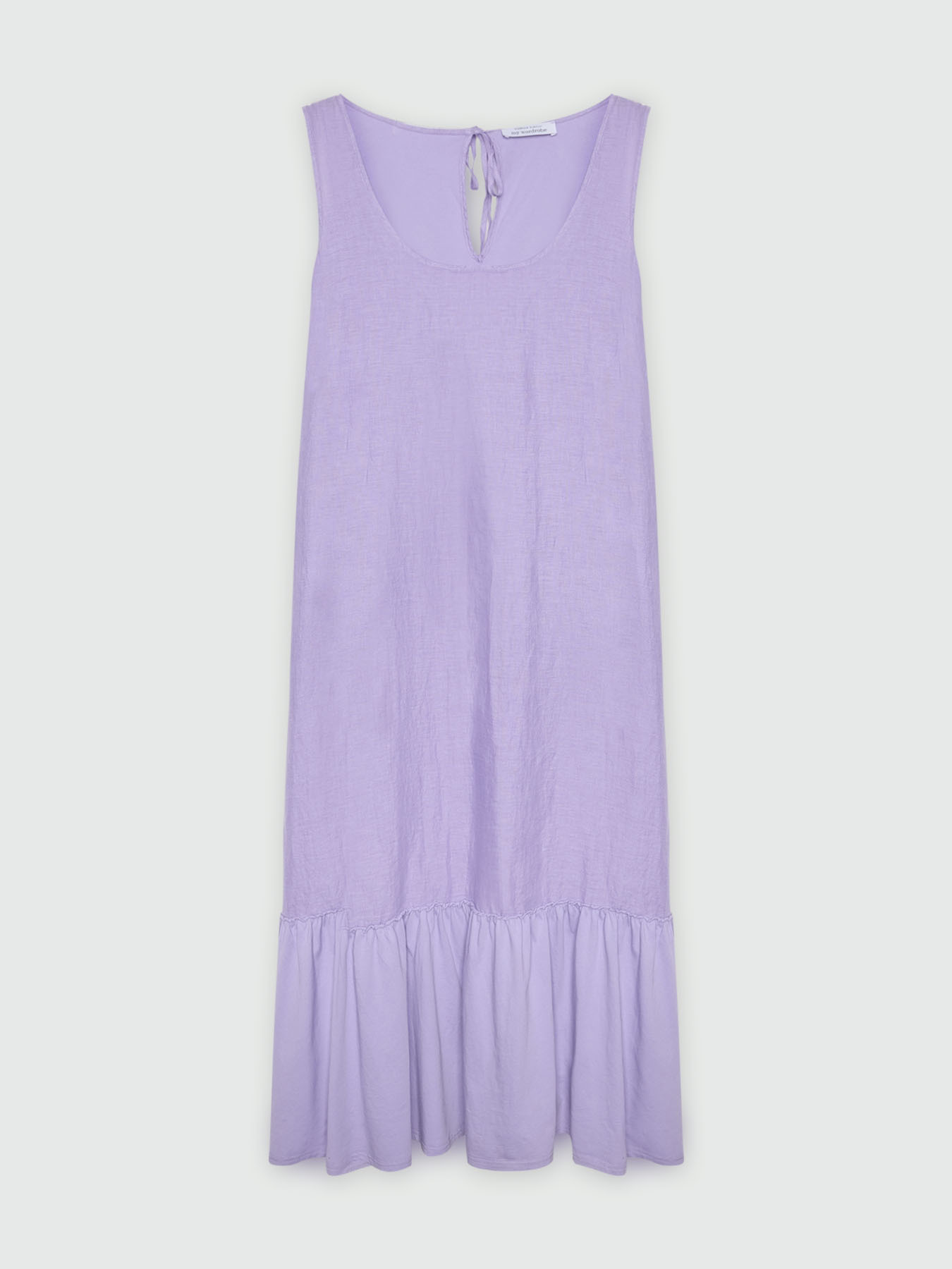 Long jersey linen dress image number 0