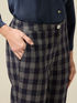 Pantaloni carrot in flanella check image number 2