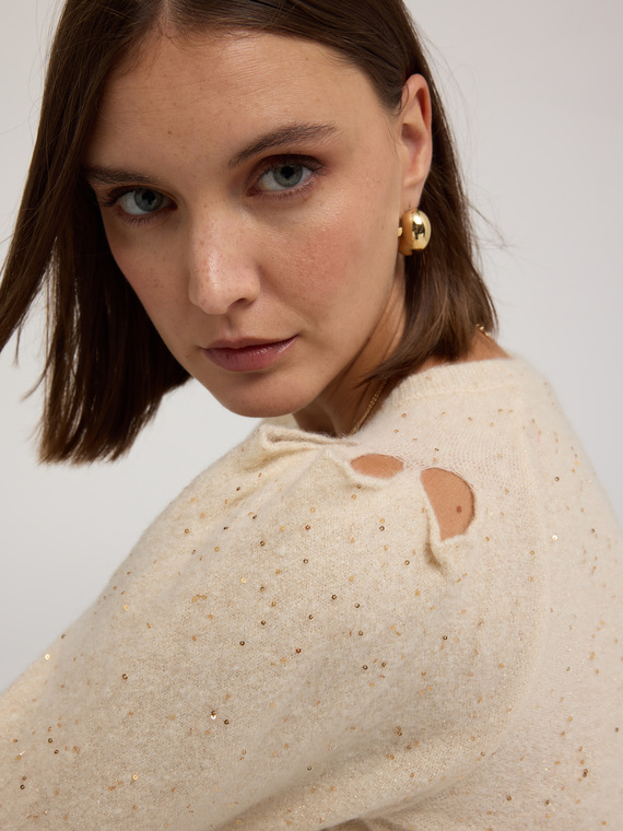 Mohair sweater with sequins