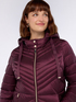 Quilted down jacket with chevron pattern and hood image number 2