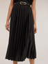 Pleated midi skirt in satin image number 3