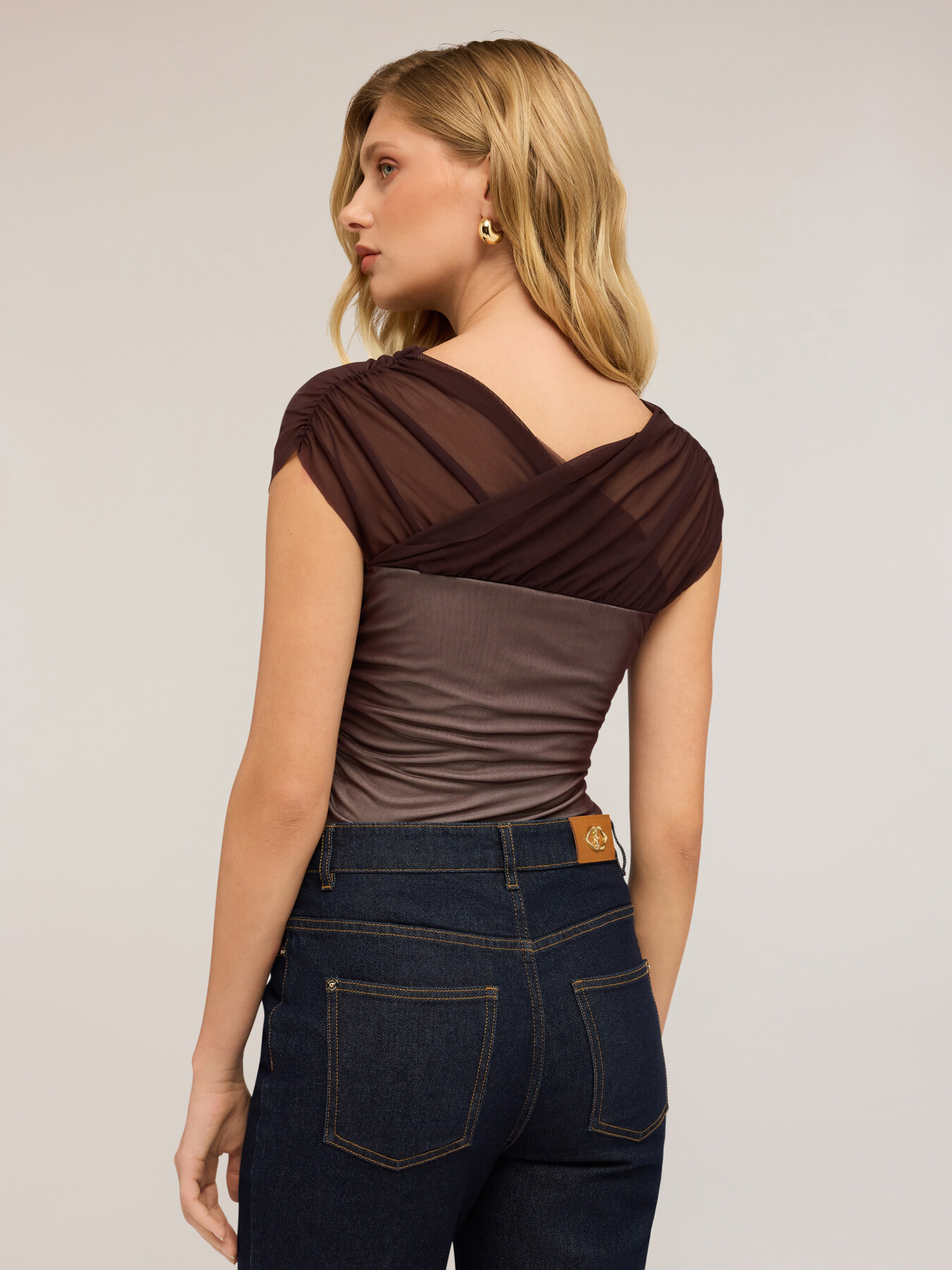 T-shirt with tulle inserts image number 1