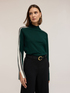 Two-tone turtleneck sweater in silk blend image number 0