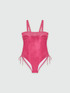 One-piece lurex bandeau swimsuit image number 1