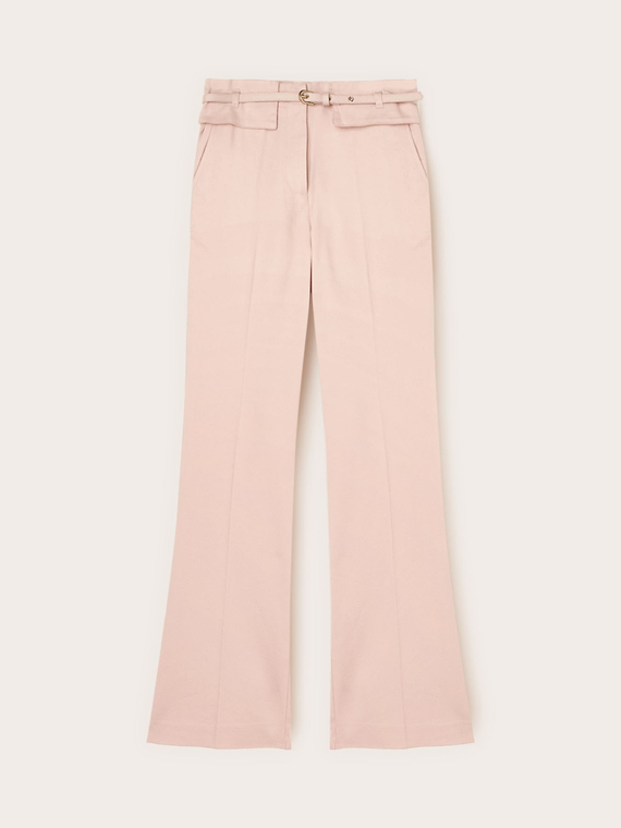 Pantalon flare en gabardine