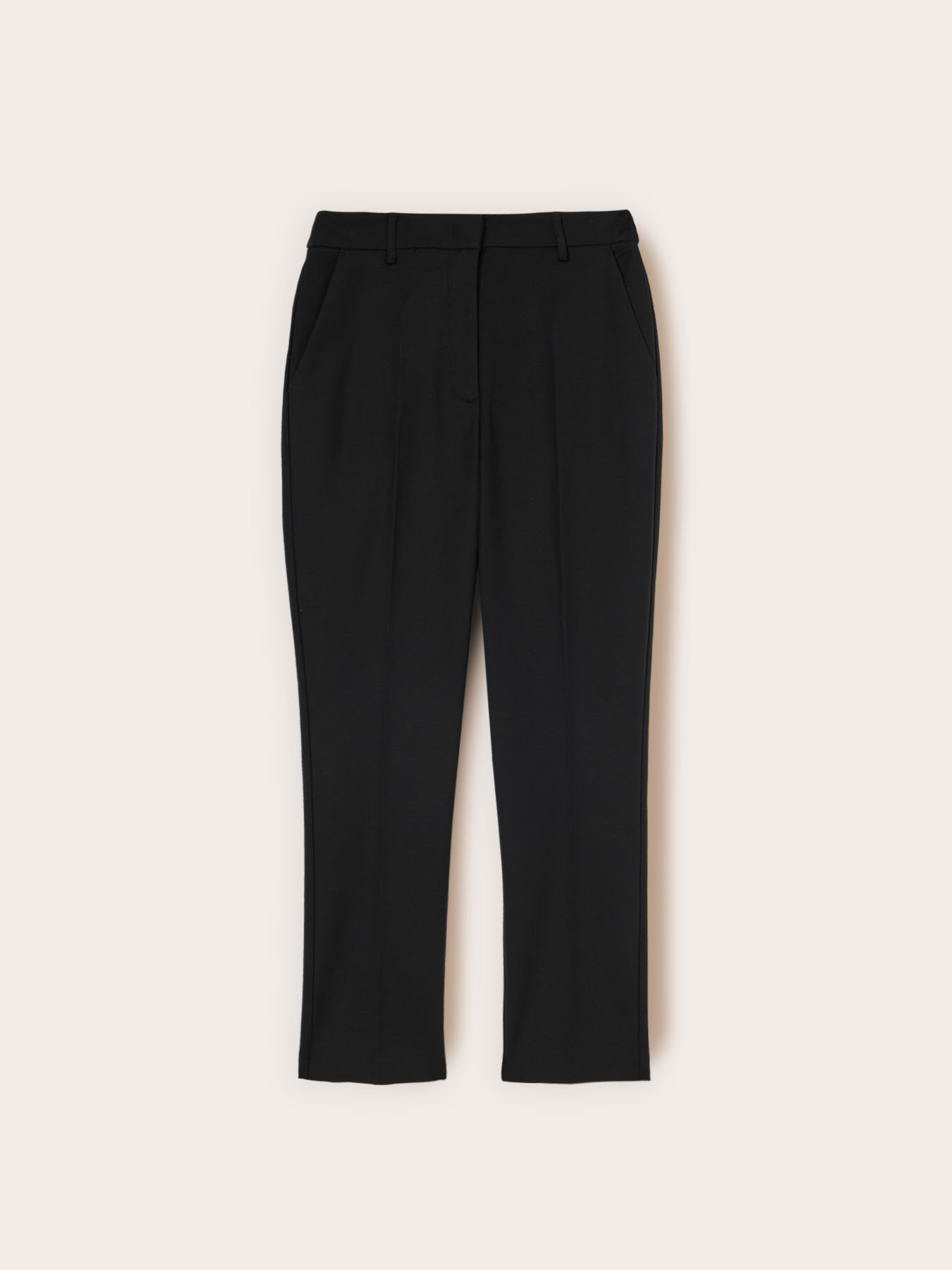 Regular fit cotton viscose blend trousers image number 3