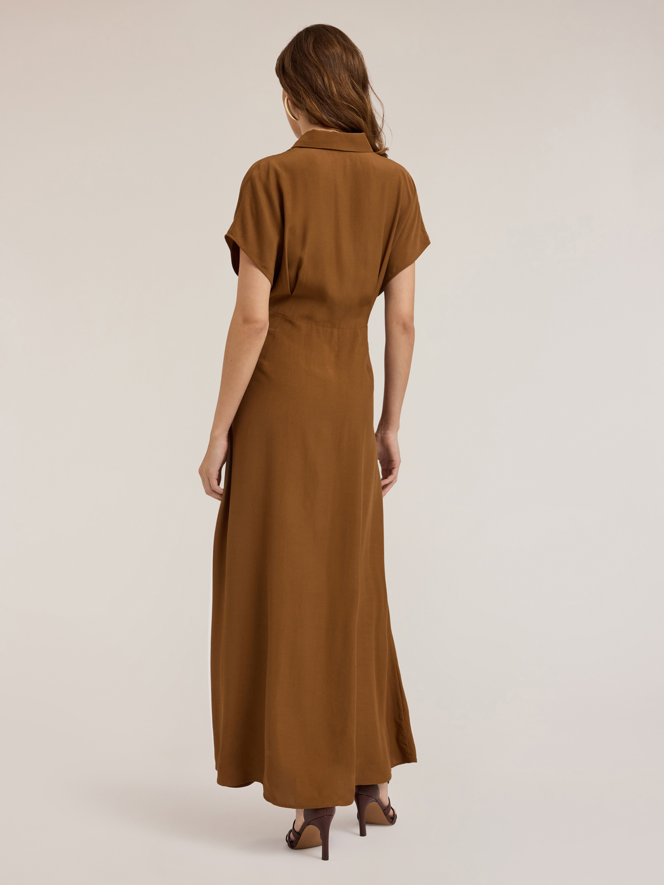 Vestito lungo chemisier in viscosa image number 1