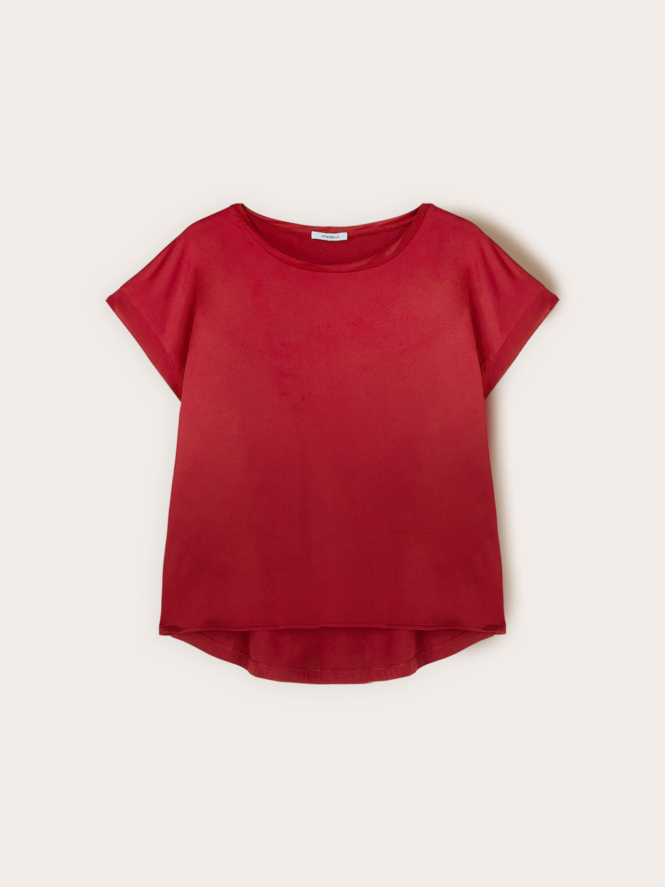 Two-tone cotton blend T-shirt image number 3