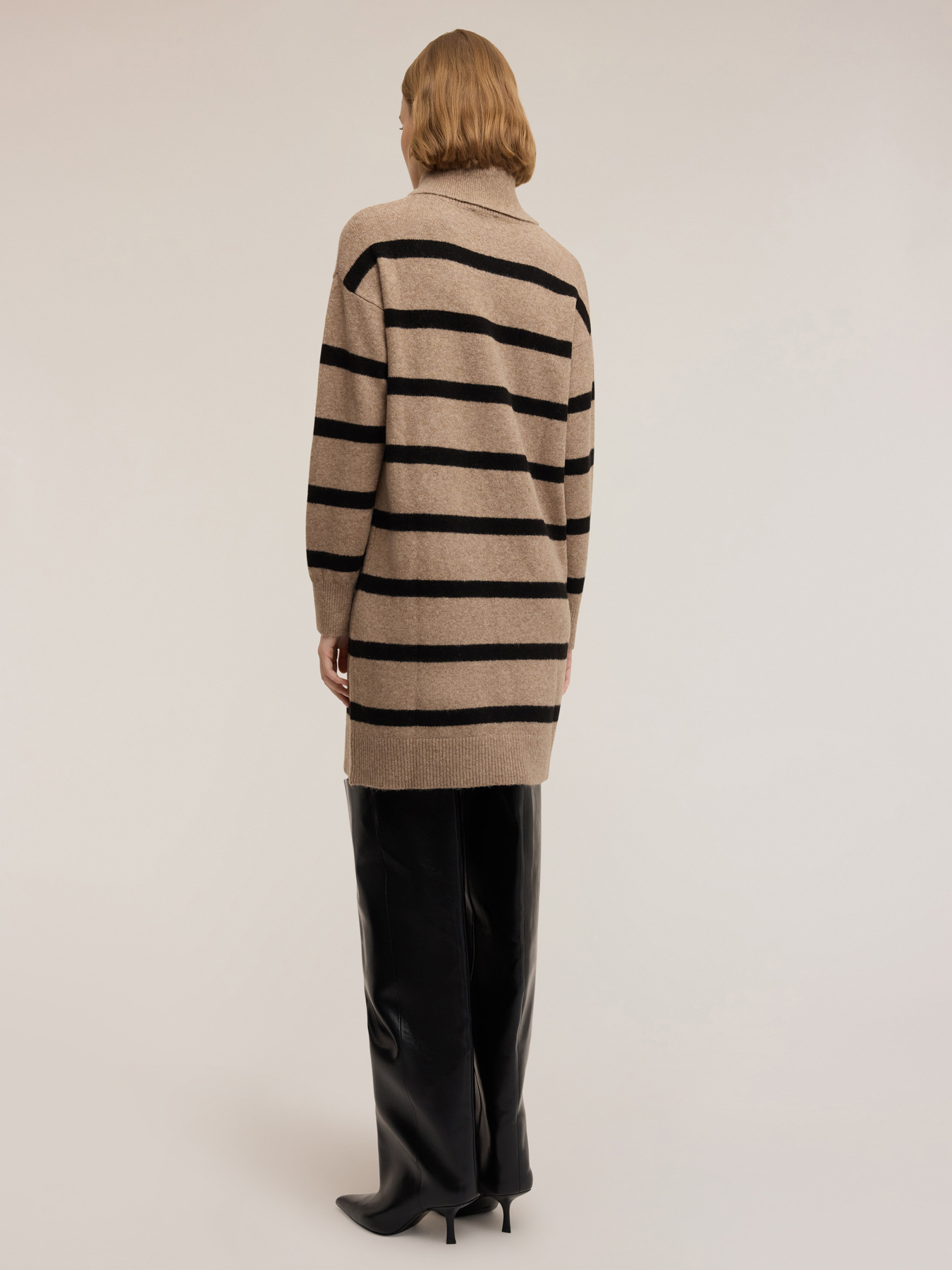 Striped knit dress image number 1