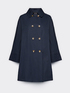 Double-breasted gabardine trench coat image number 4