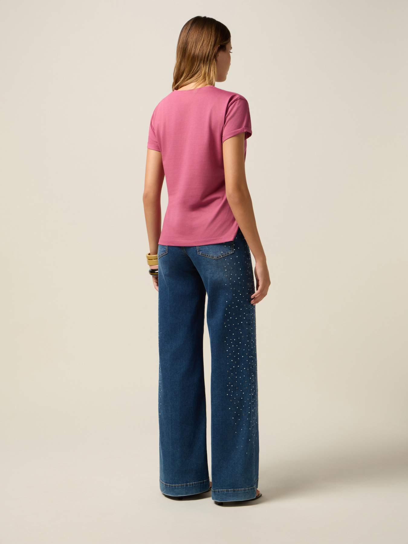 T-shirt avec broderie lettrage image number 1