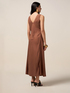 Fluid long dress with draping image number 1