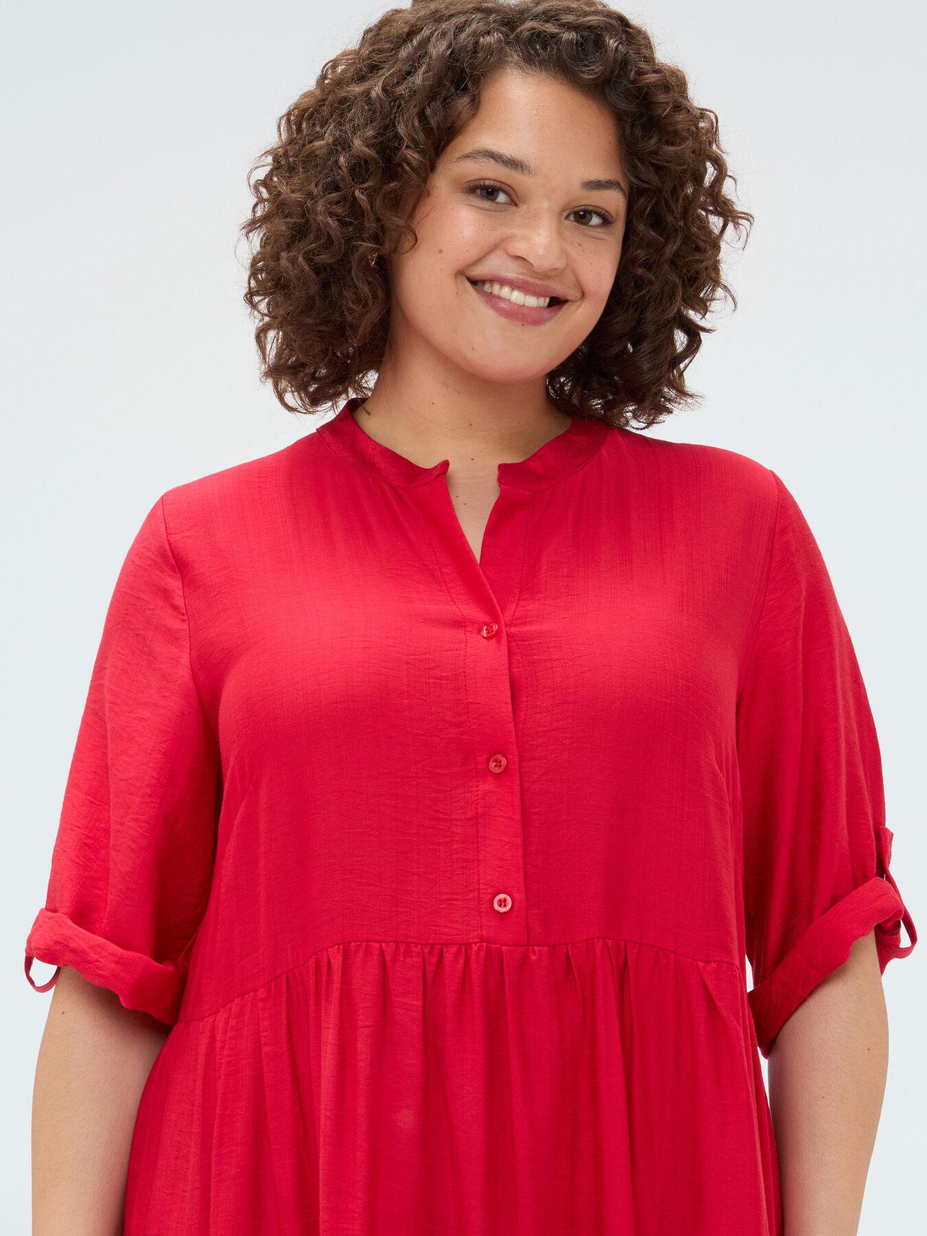 Robe chemise Power en m&eacute;lange viscose image number 3