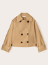 Short double-breasted trench coat image number 4