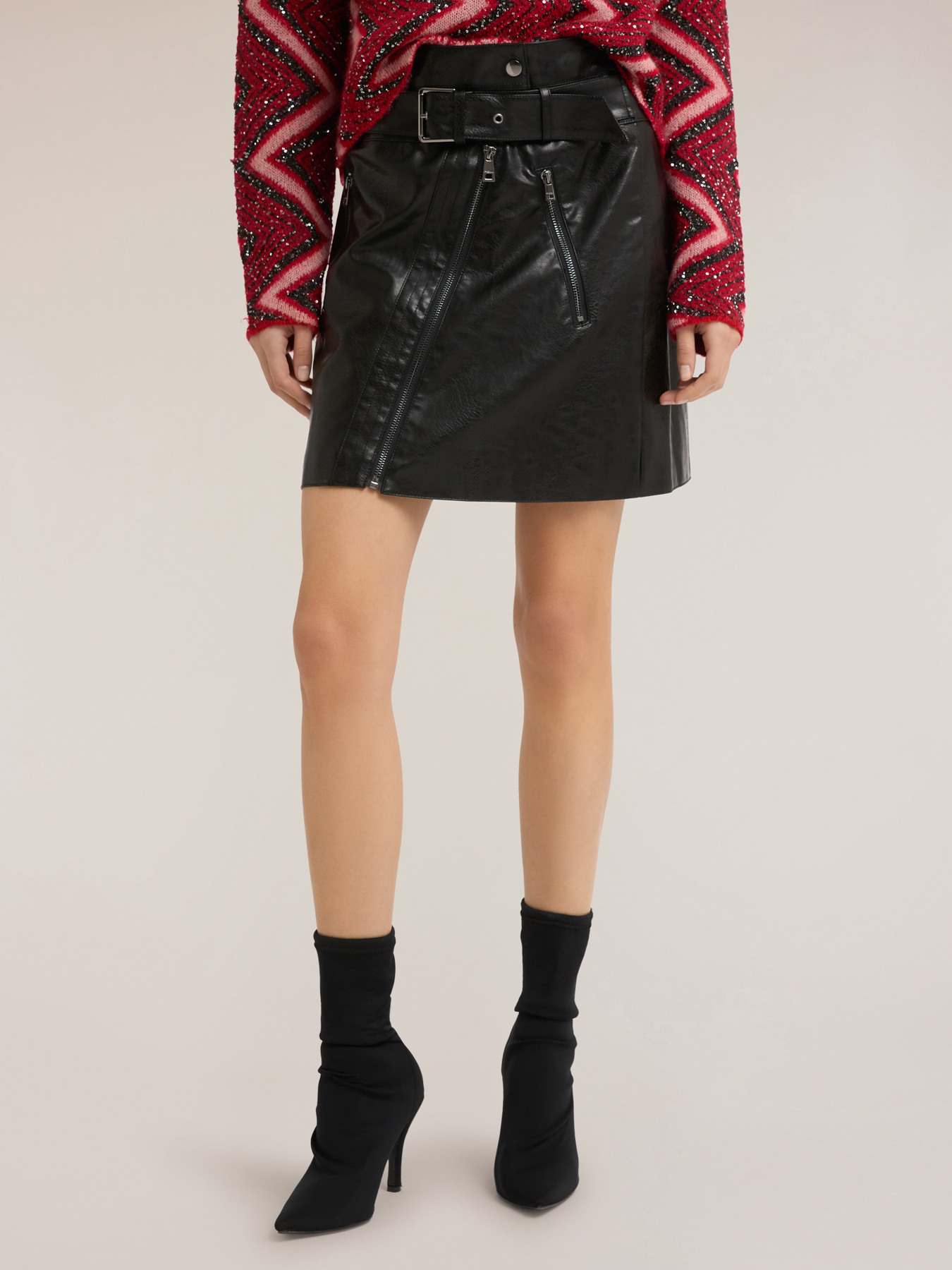 Mini-jupe avec fermetures éclair décoratives image number 2