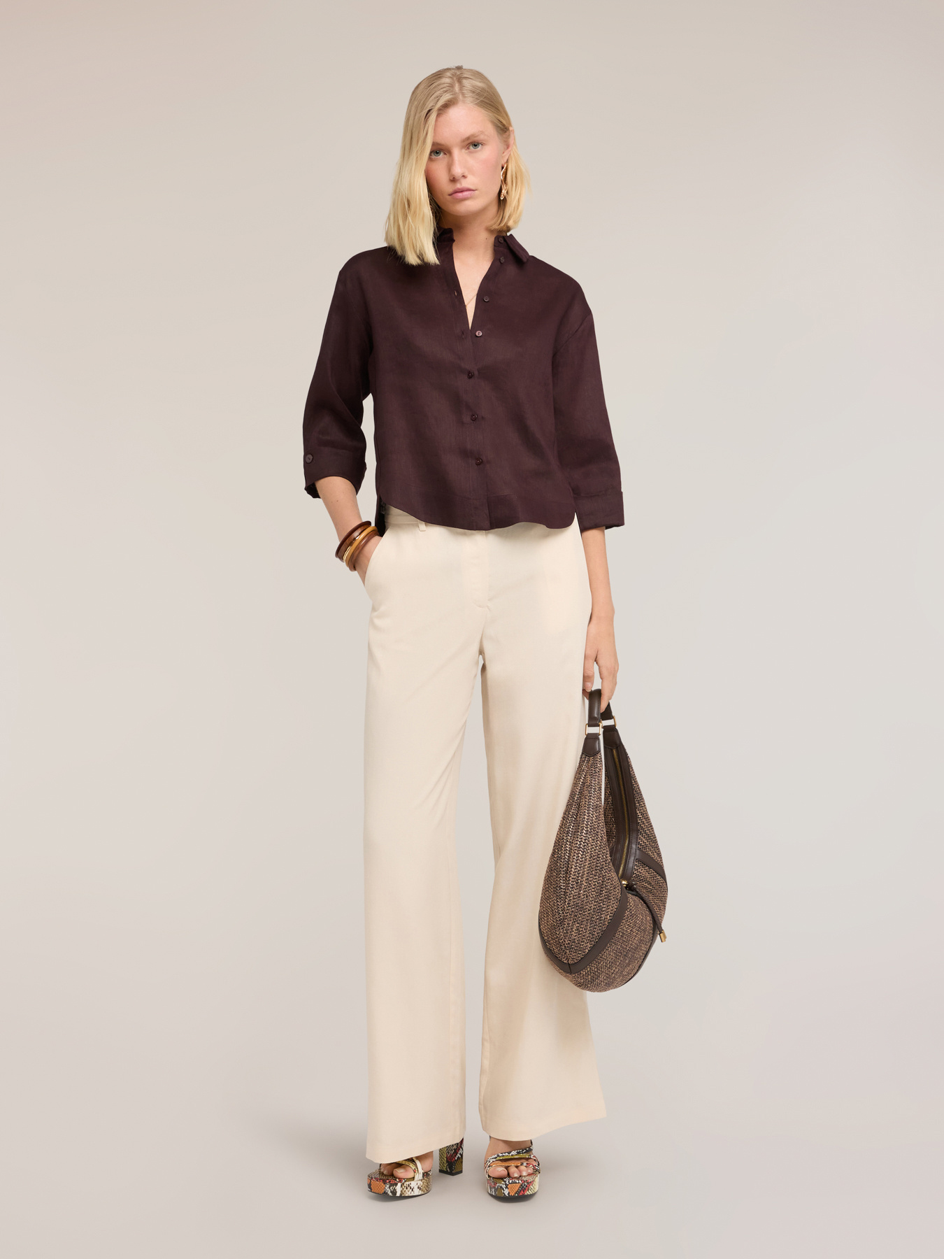 Chemise boxy en lin image number 2