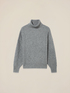 Mixed wool turtleneck with diamond knit pattern image number 3