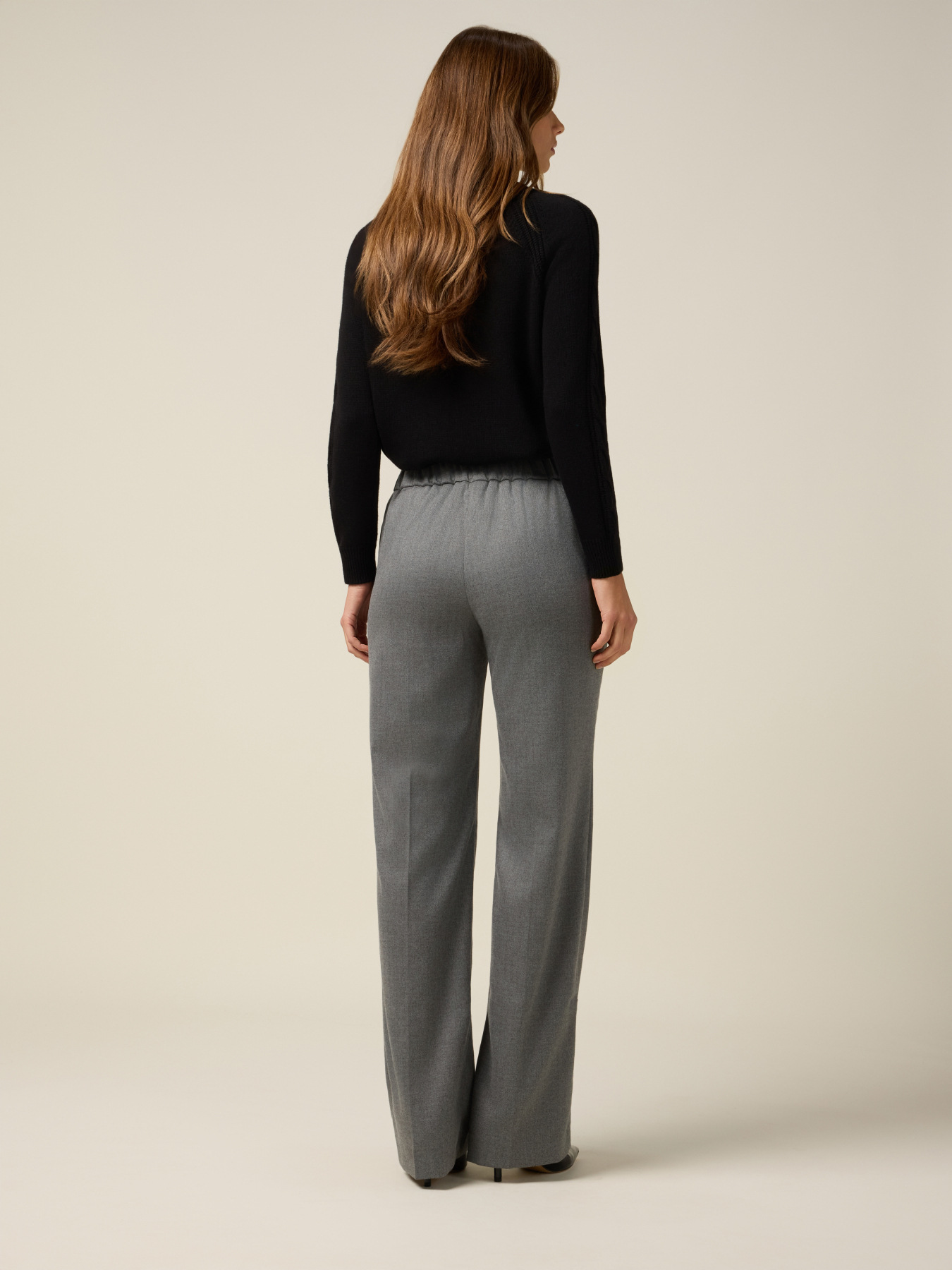 Flannel pants with drawstring image number 1