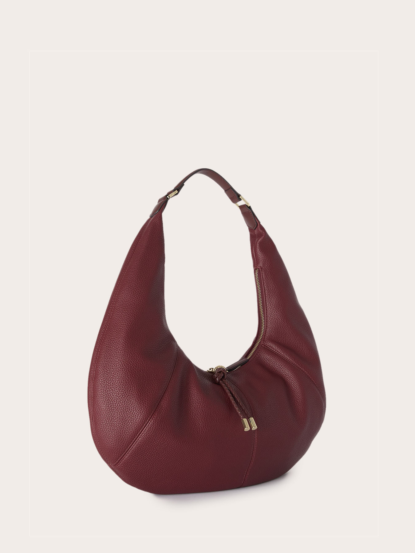 Hobo shoulder bag with tassels image number 3