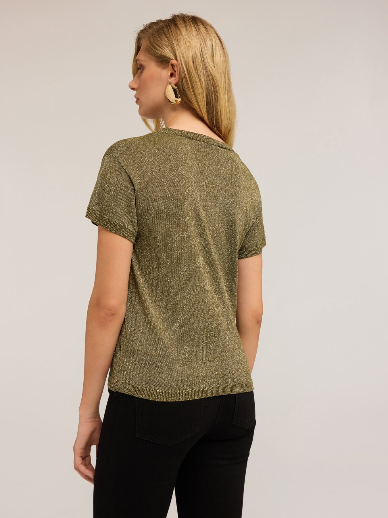 Maglia lurex ad effetto sovrapposizione image number 1