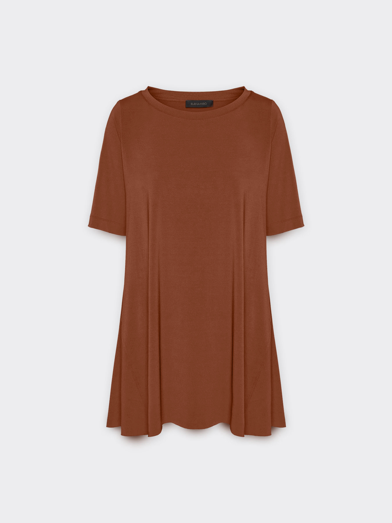 Langes T-Shirt aus Crêpe-Jersey image number 4