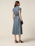 Bluse aus Leinen-Mischgewebe in Denim-Optik image number 1
