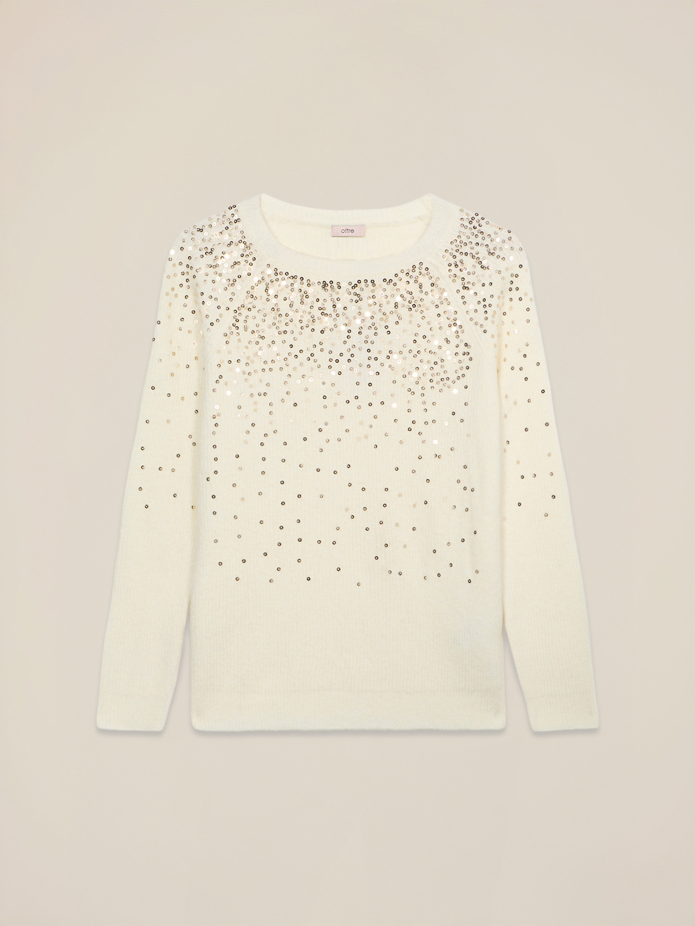Maglia misto lana con paillettes image number 3