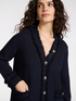 Cardigan misto viscosa con frange image number 3