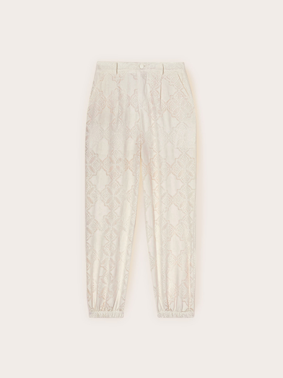 Pantaloni jogging din dantelă