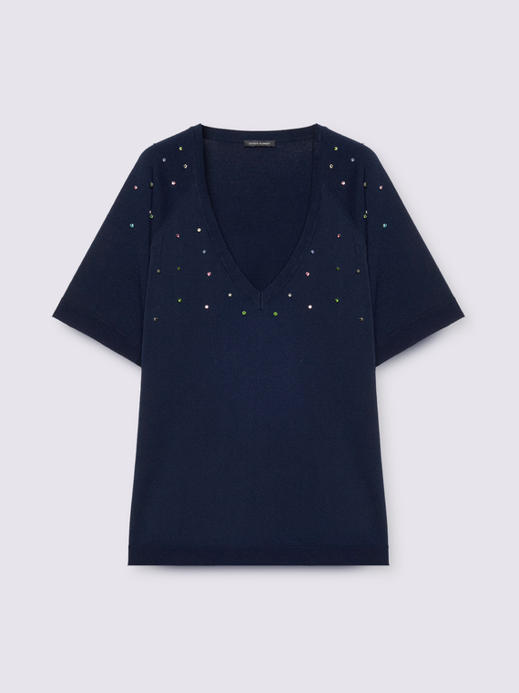 Maglia con applicazioni luminose