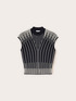 Striped viscose turtleneck sweater image number 4