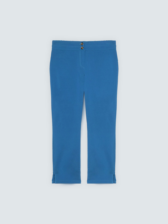 Capri-Hose mit Schlitzen