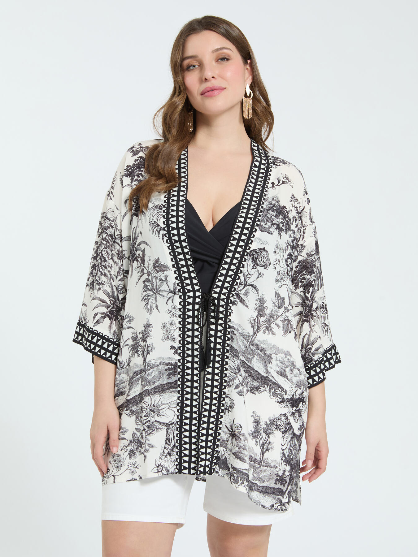 Offener Kaftan aus Viskose image number 1