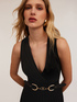 Vestito midi plissé con cut-out posteriore image number 2