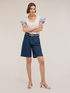 T-shirt with flounce sleeves image number 0