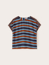 Striped patterned kimono blouse image number 4