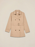 Trench coat with coated fabric trim image number 3