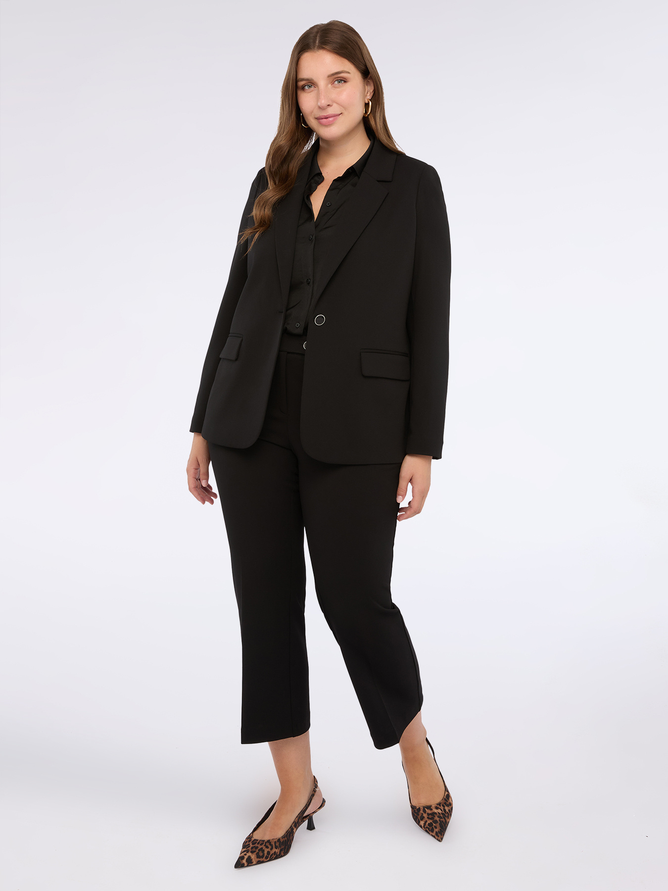 Relaxed-fit blazer in stretch fabric image number 0