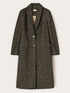 Long coat in yarn-dyed fabric image number 4