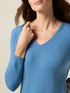 Maglia misto viscosa con scollo a V image number 2